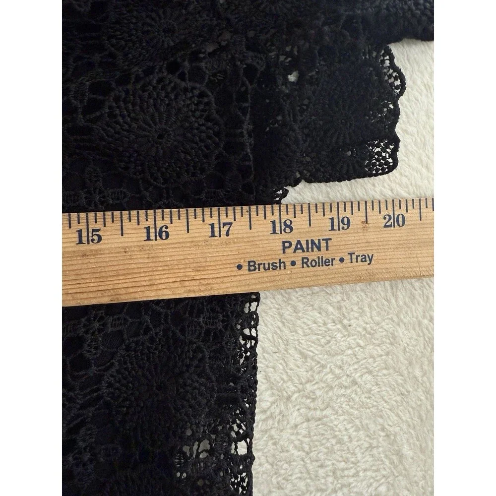 Black Lace Top Whimsigoth Witchy Dark‎ Romantic Fairy Flare Feminine Boho Size M